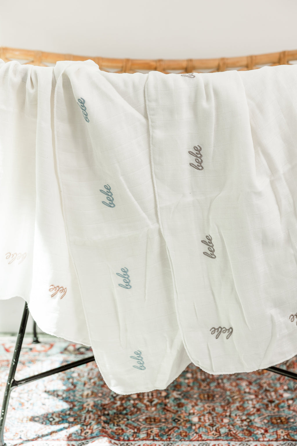 Bebe Embroidered Swaddle