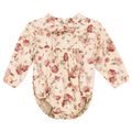 Floral Embroidered Rib Velvet Bubble