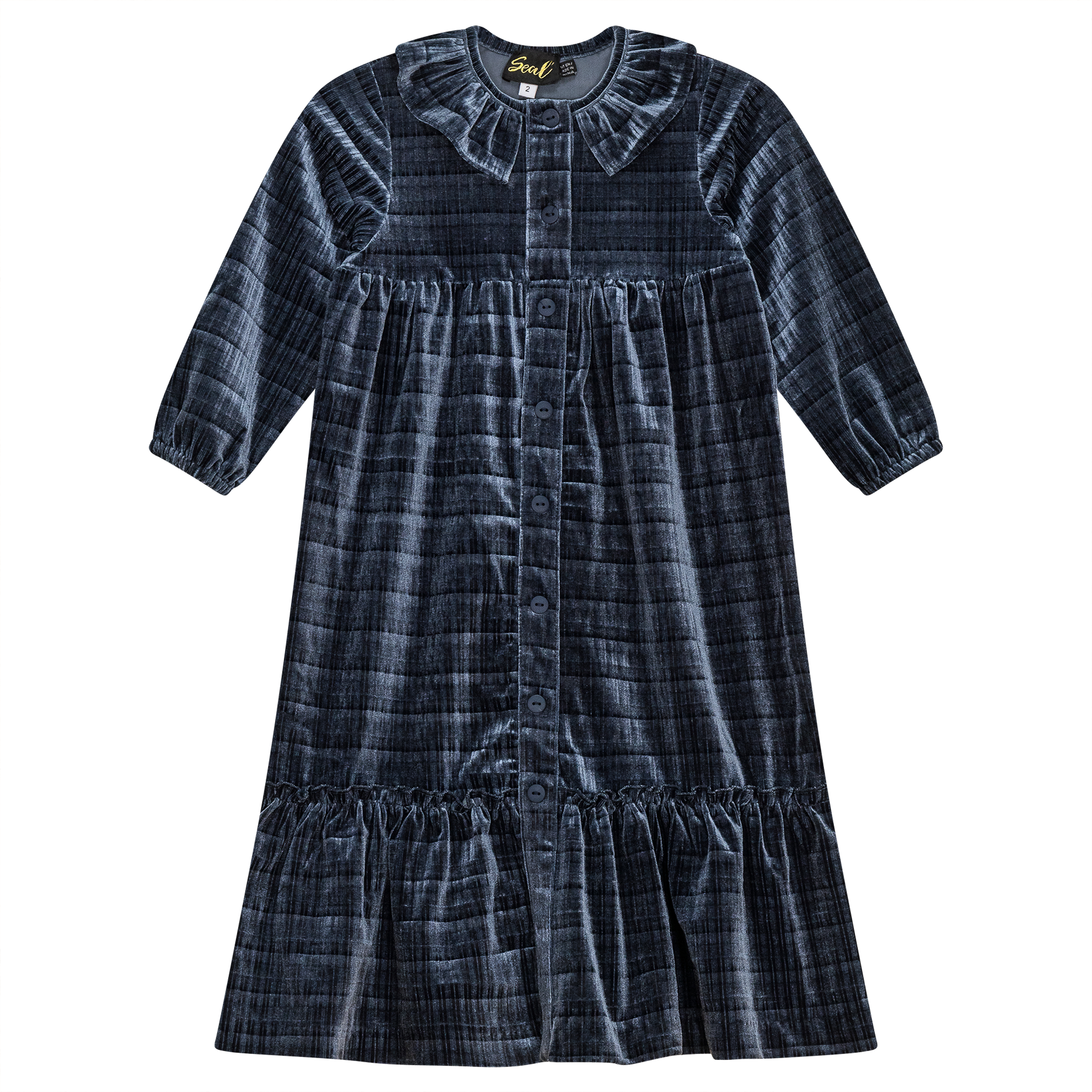 Plaid Velour Maxi Dress