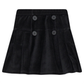 Velour Double Breasted Pleated Skirt
