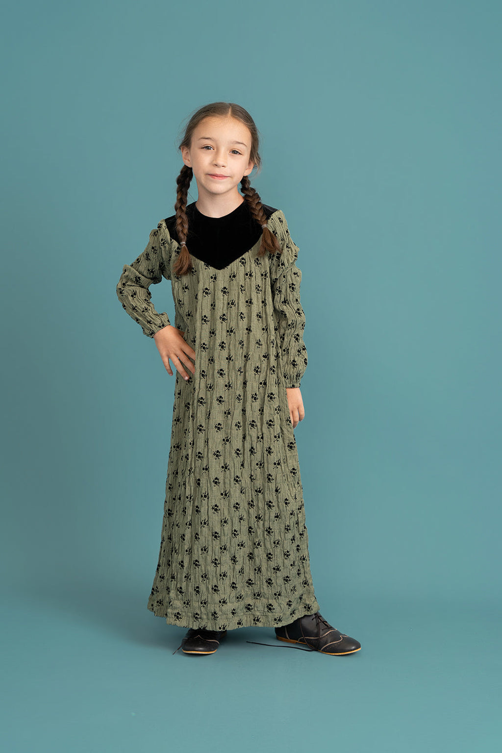 Woven Crinkle Flocked Robe