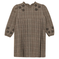 Woven Plaid Pleated Dress