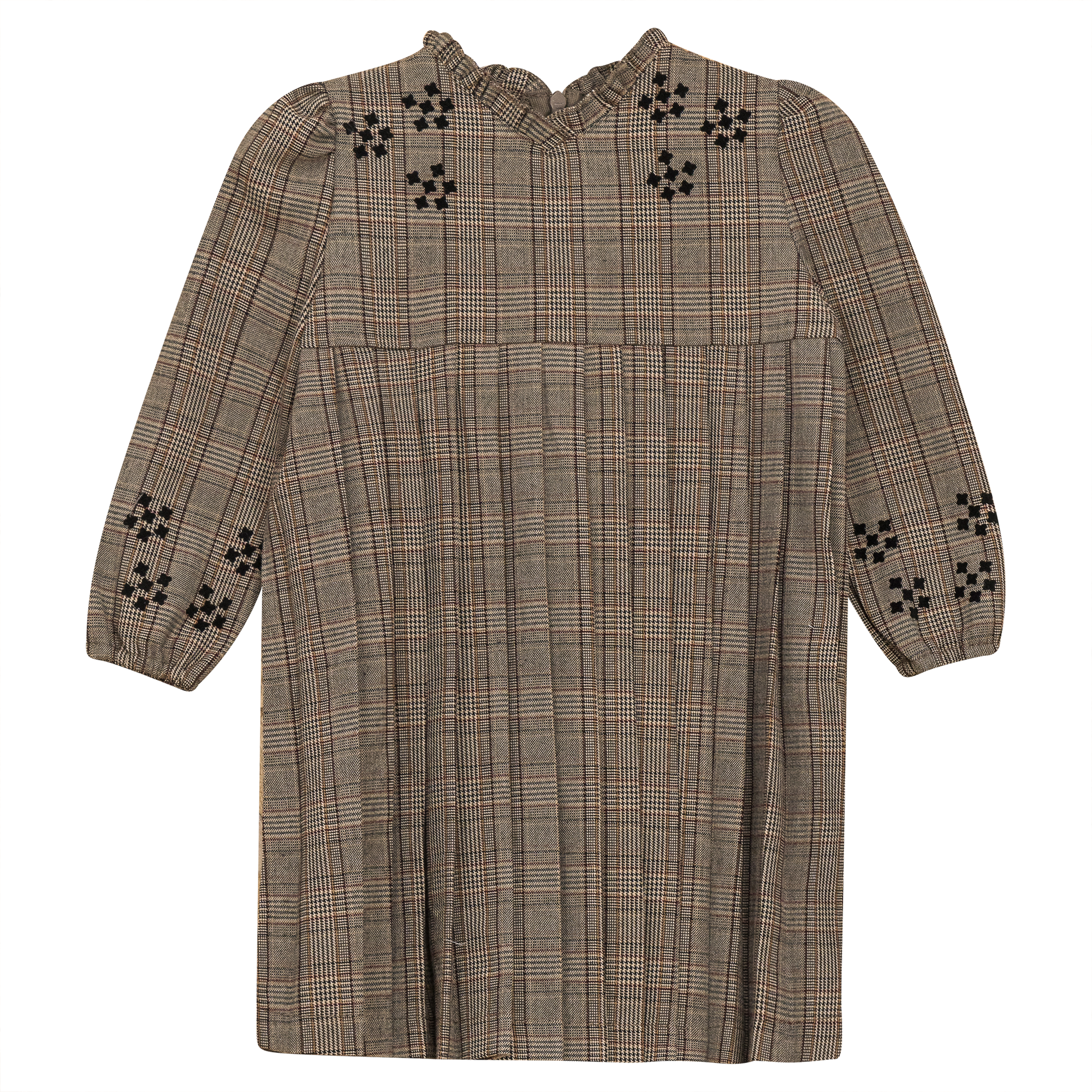 Woven Plaid Pleated Dress