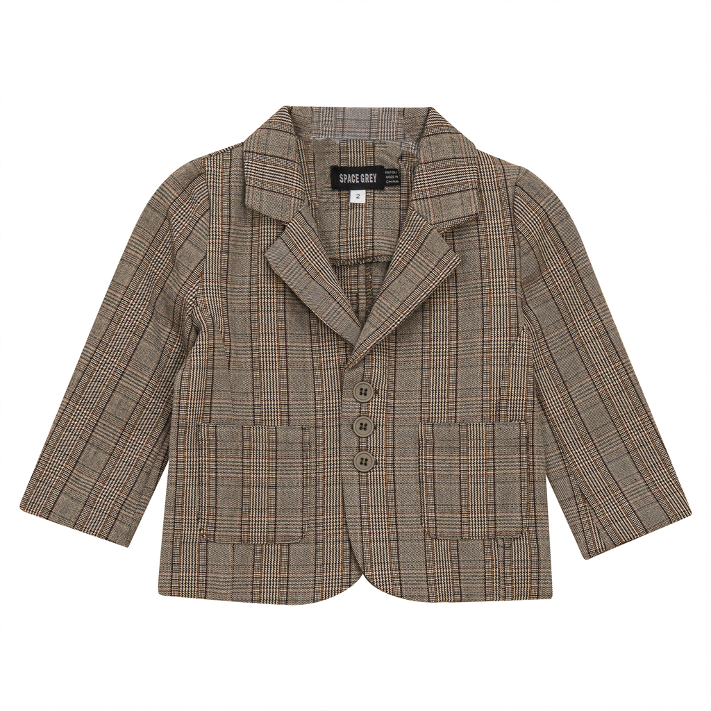 Woven Plaid Blazer