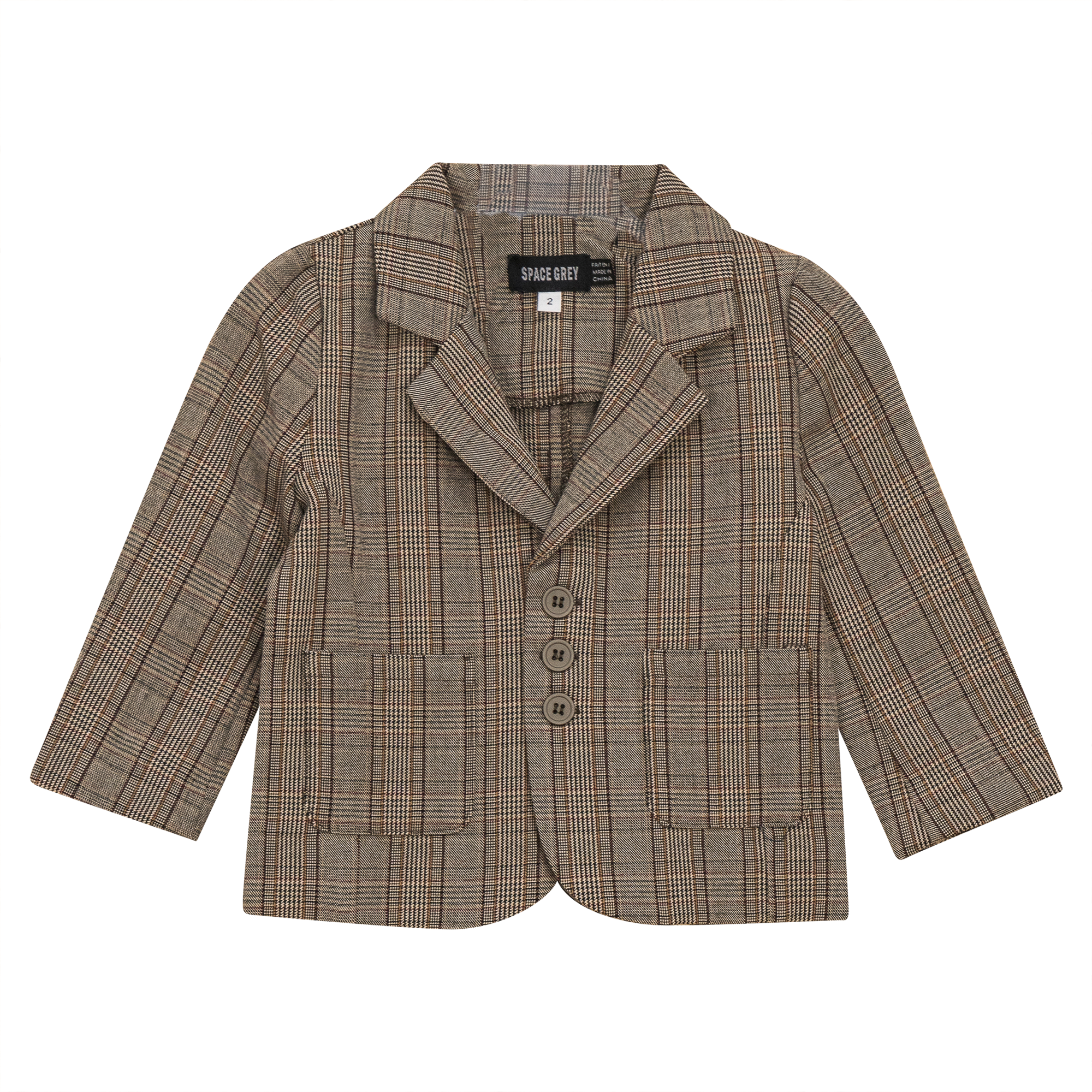 Woven Plaid Blazer