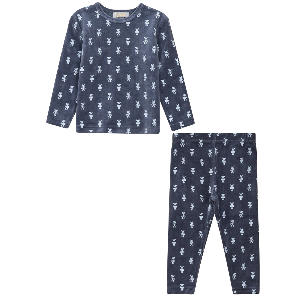 Bear Pirnt Velour Set