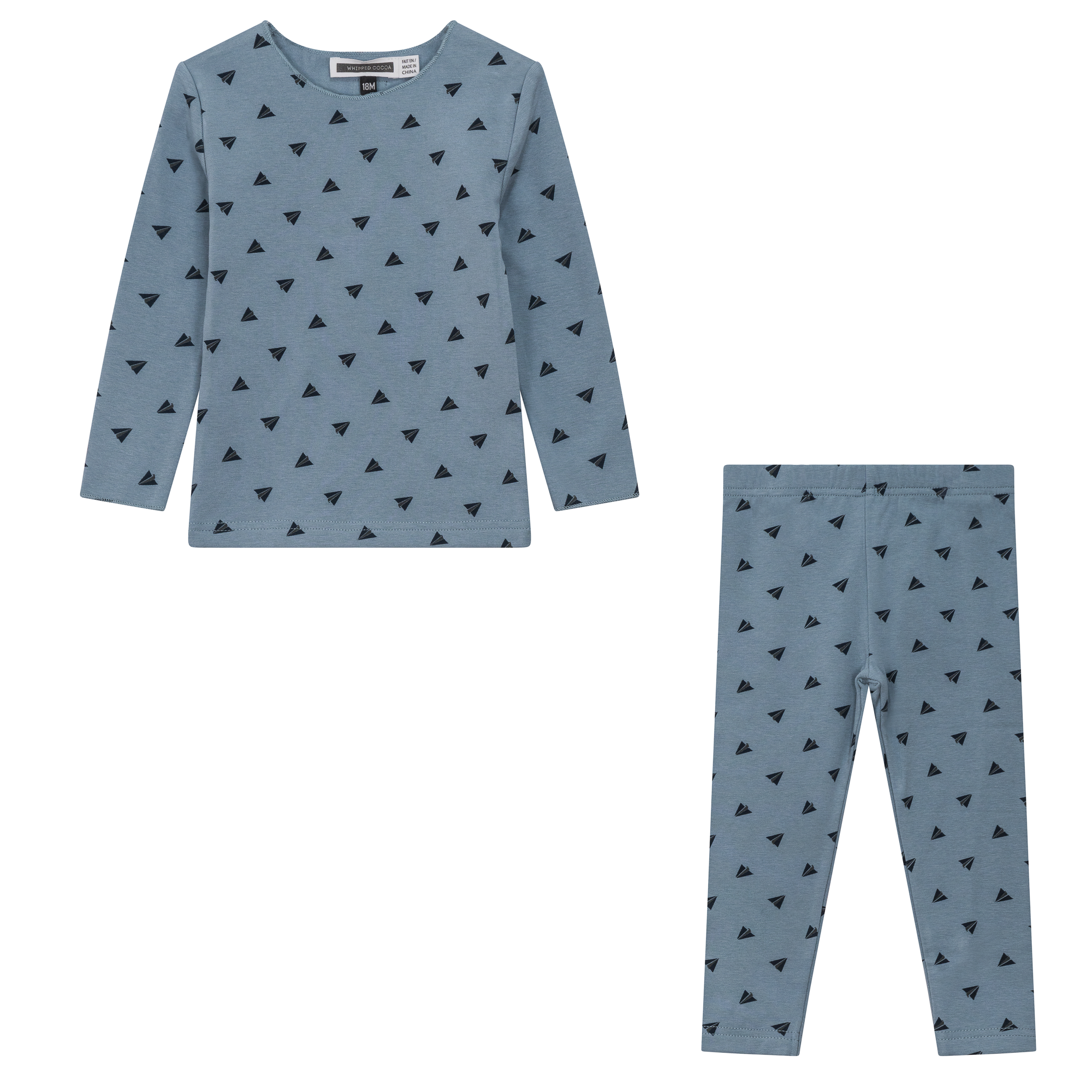 Heart and Paper Plane Print 2Pc Set