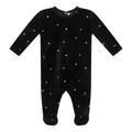 Dot Print Velour Onesie