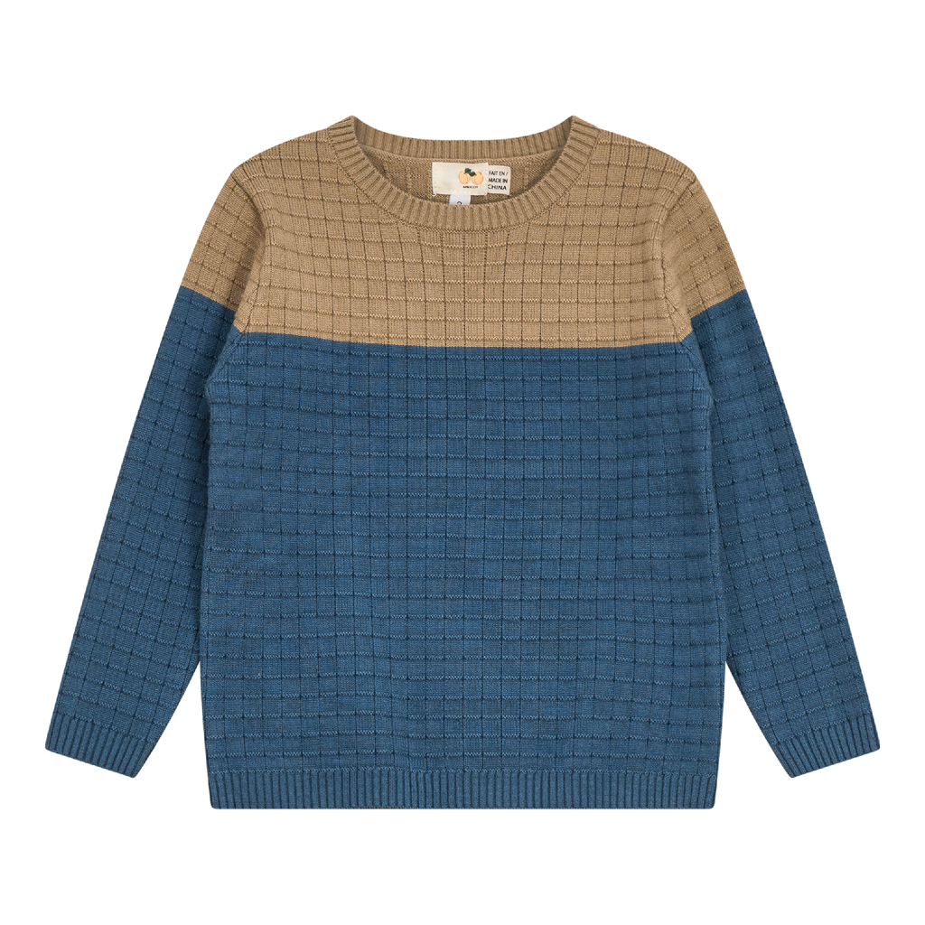 Checkered Knit Sweater