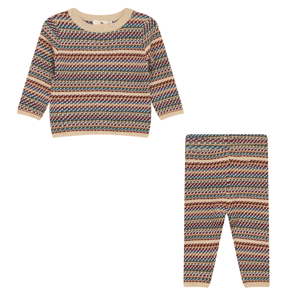 Multi Color Knitted Long Set