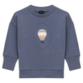 Flower and Hot Air Balloon Print Sweatshirt