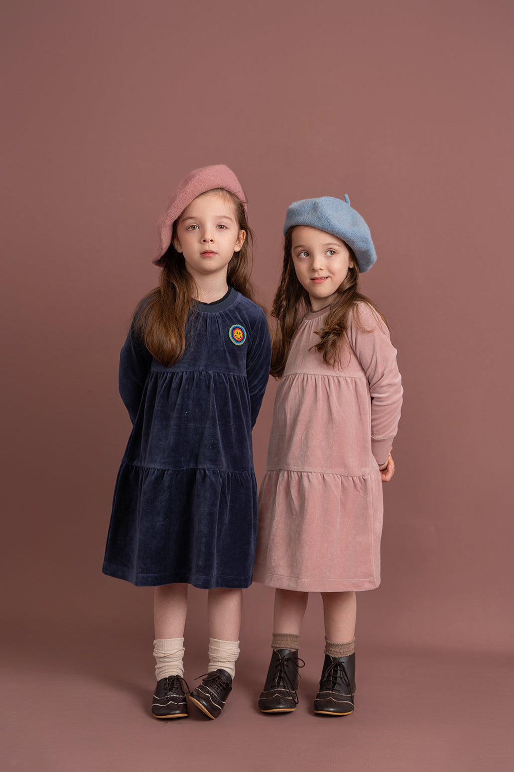 Velour Tiered Dress
