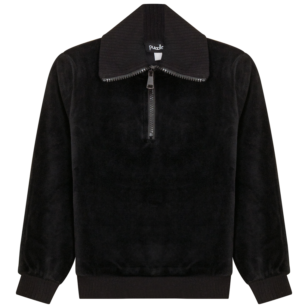 Velour Zip Up Top