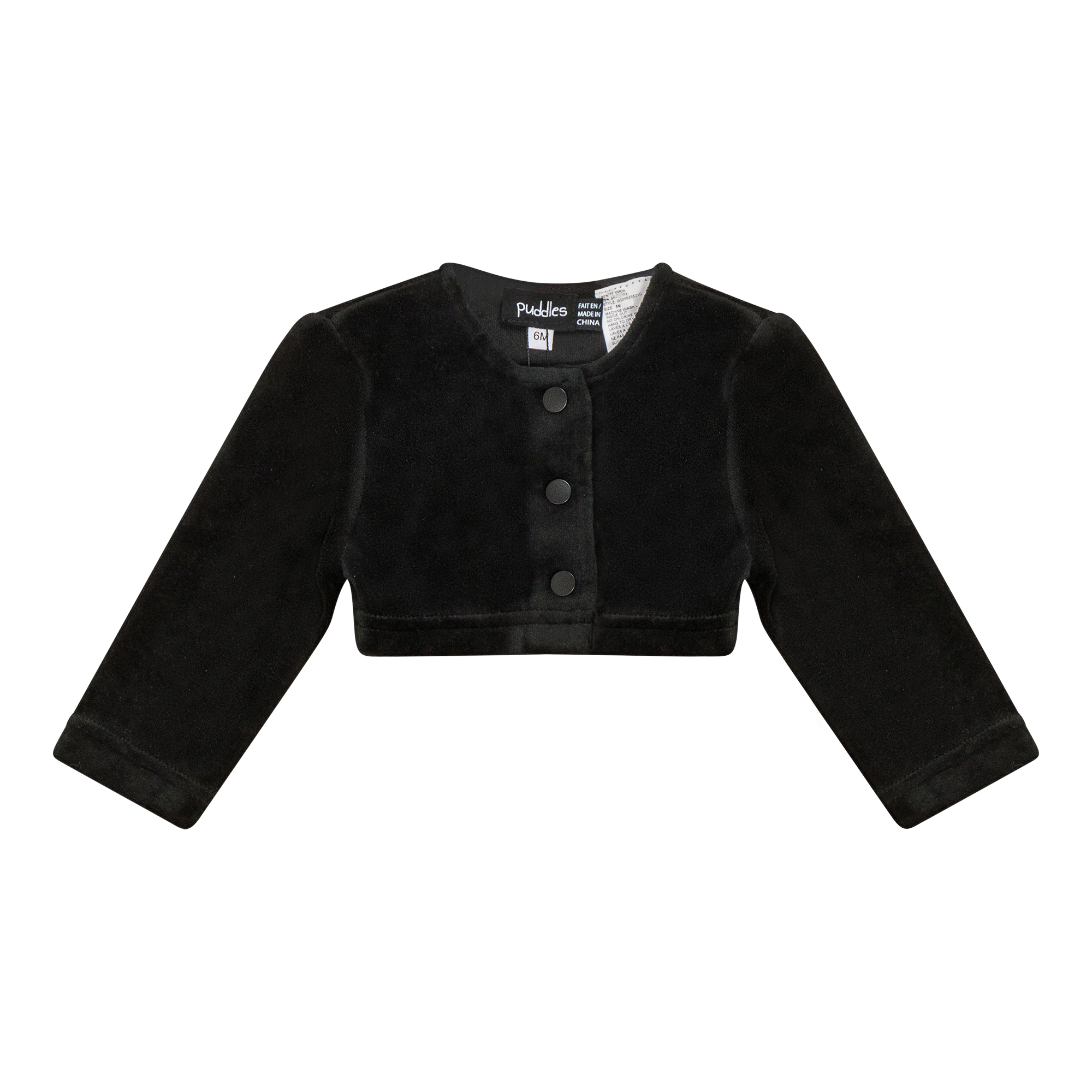 Velour Crop Cardigan