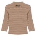 Stripped Mock Neck Top