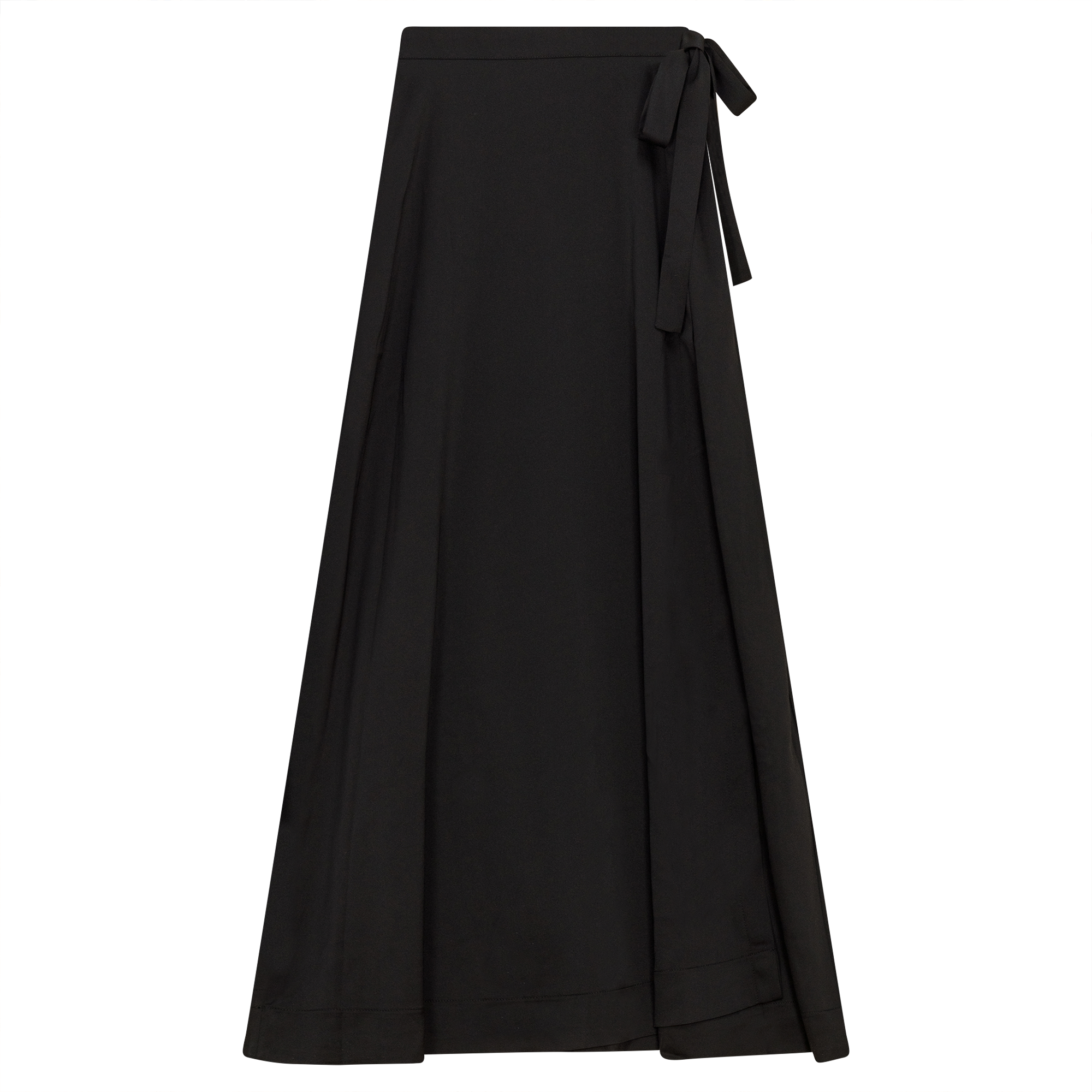 Satin Midi Wrap Skirt