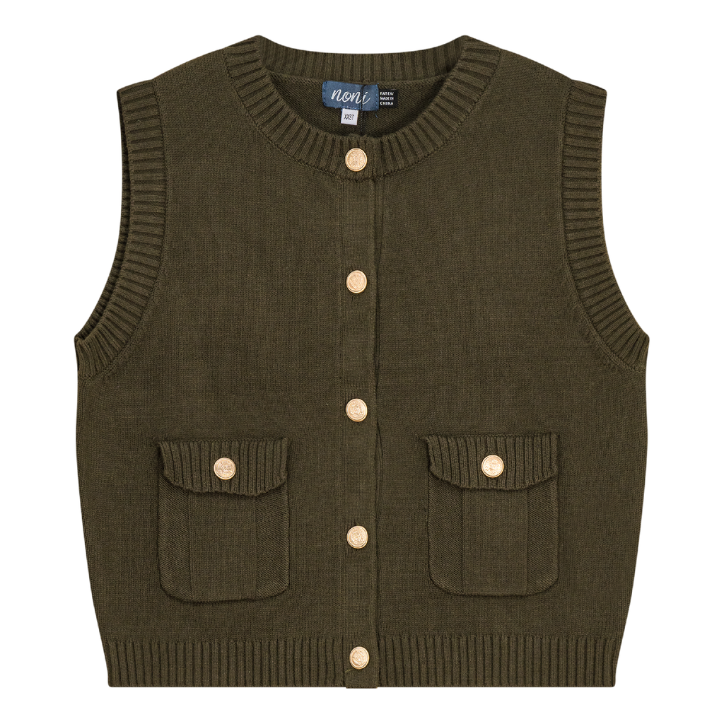 Military Cropped Knit Top