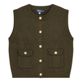 Military Cropped Knit Top