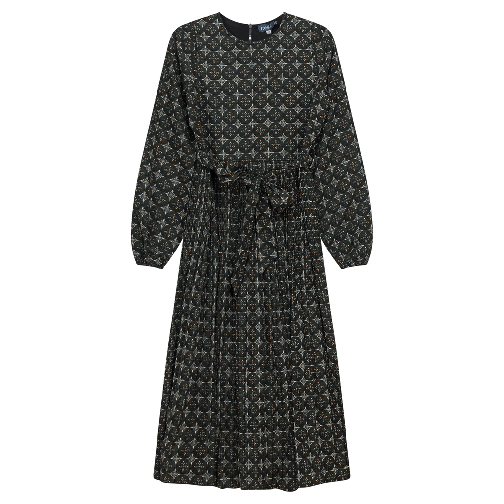 Crepe Pleated Dress