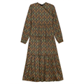 Printed Satin Wrap Dress
