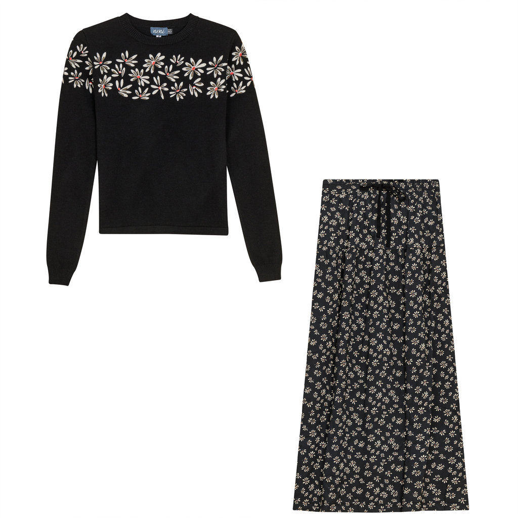 Woven Floral 2Pc Set
