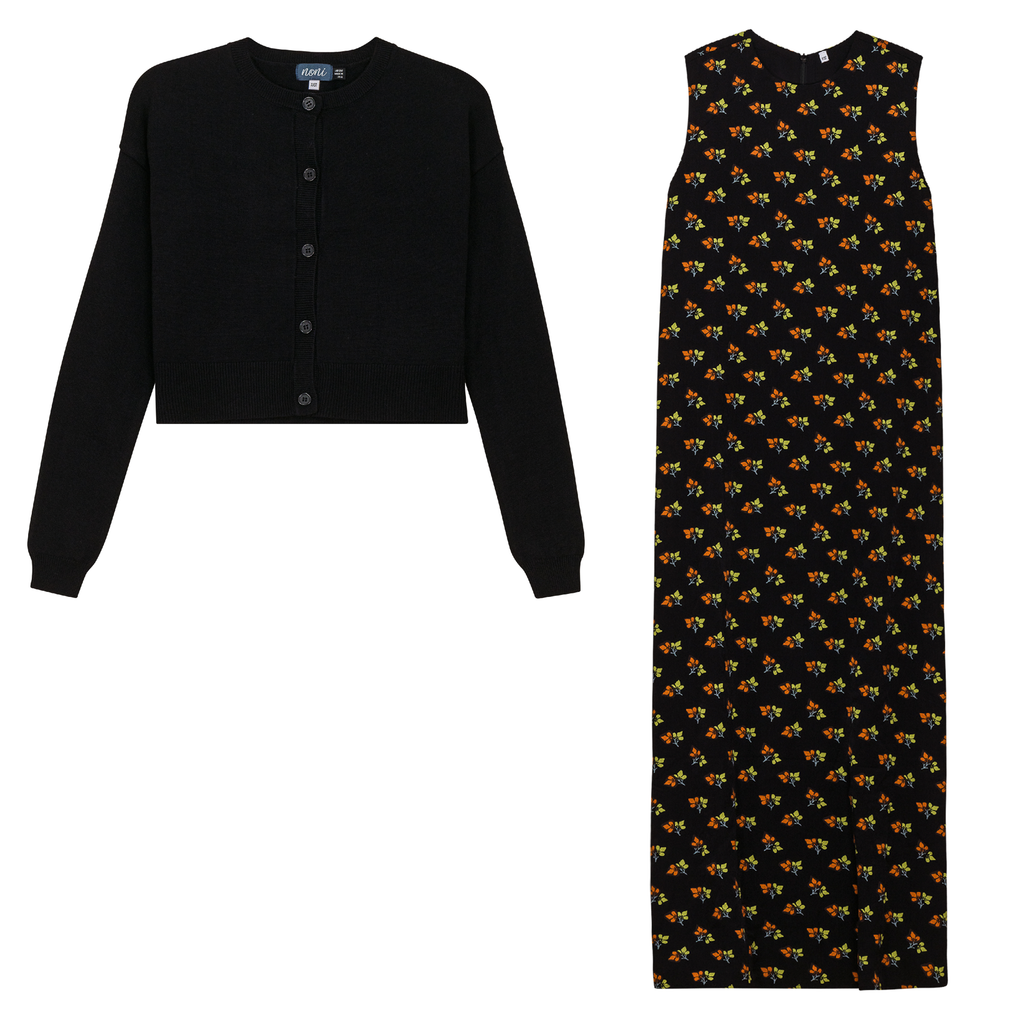 Crepe Jumper and Cardigan Set