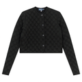 Cropped Quilted Cardigan