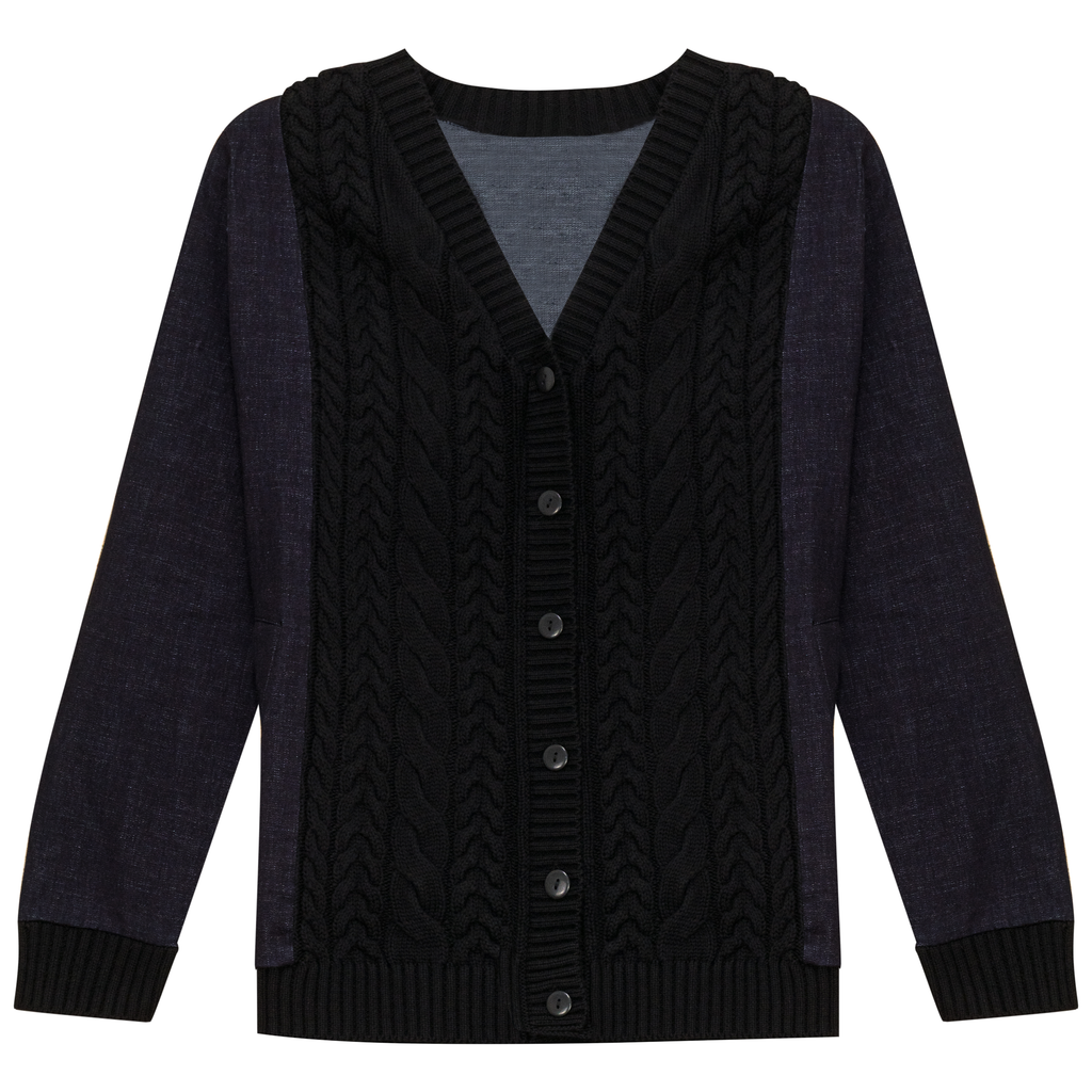 Denim Knit Cardigan