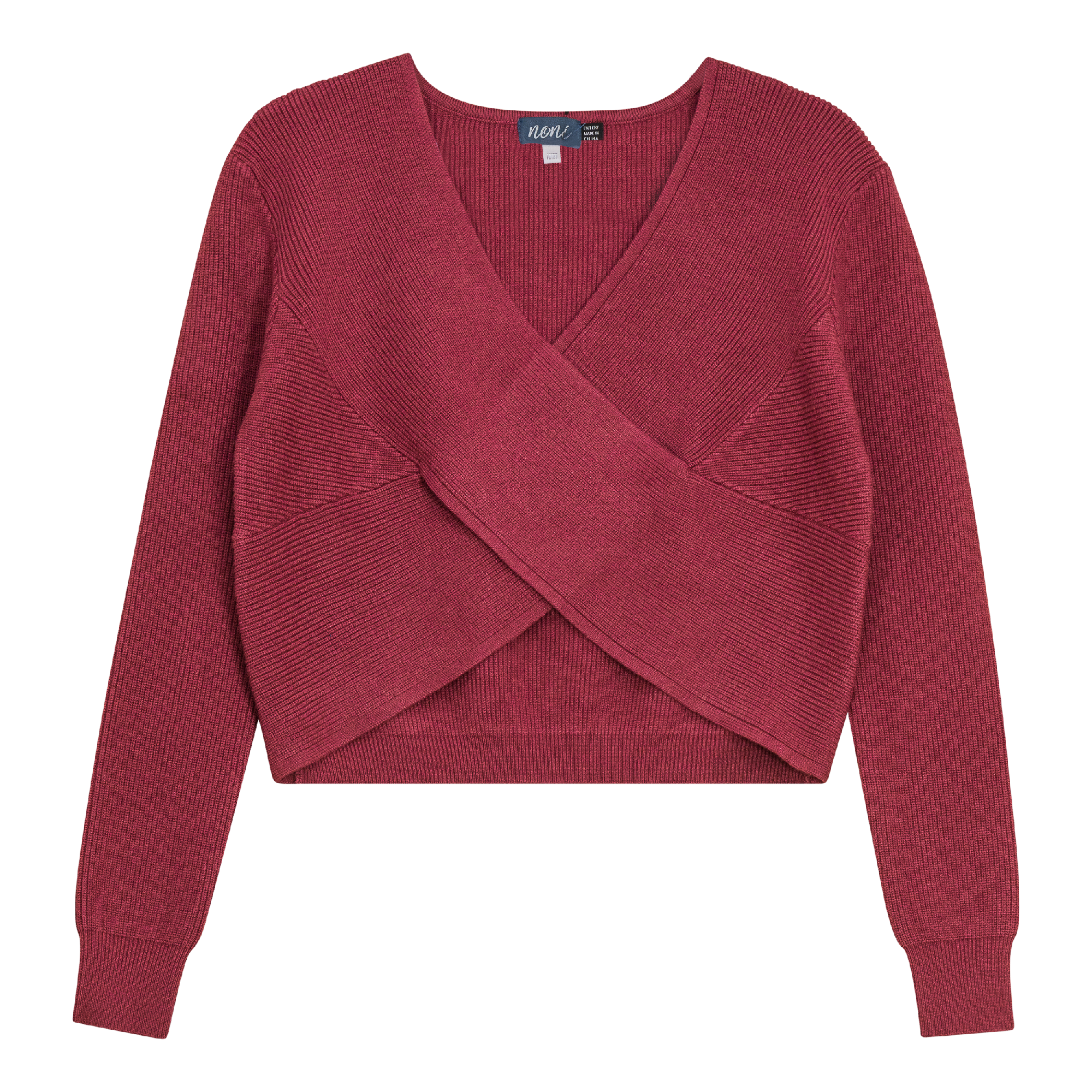 Chunky Knit Wrap Cropped Sweater