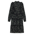 Floral Print Lace Trim Dress