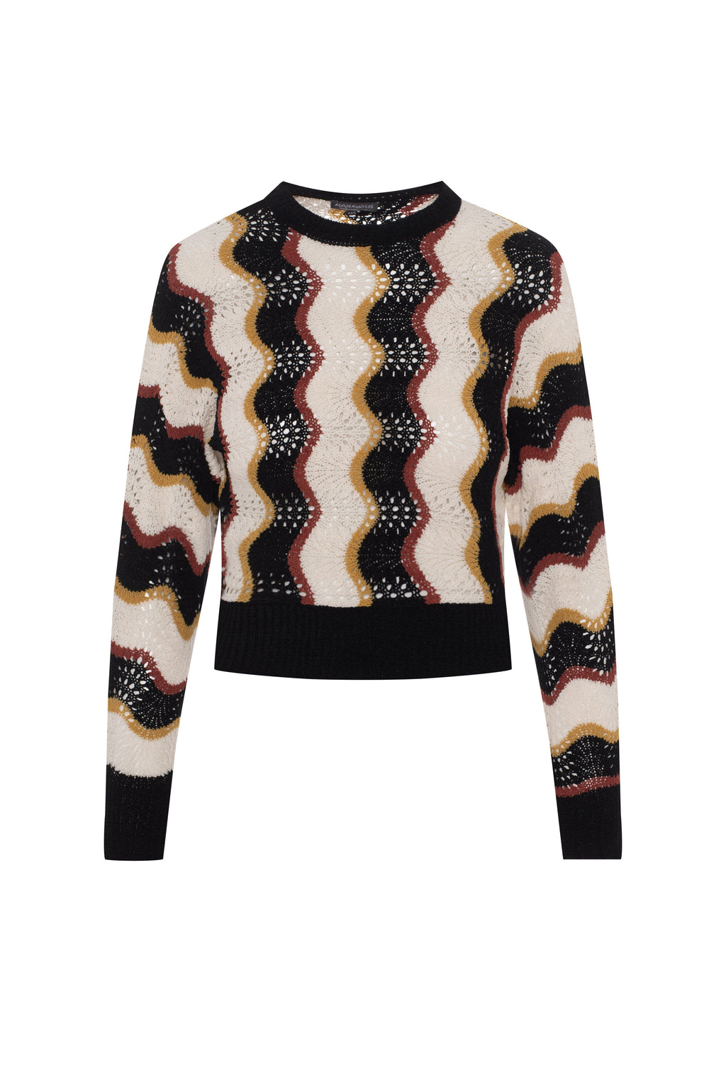 Crochet Vertical Chevron Knit Top