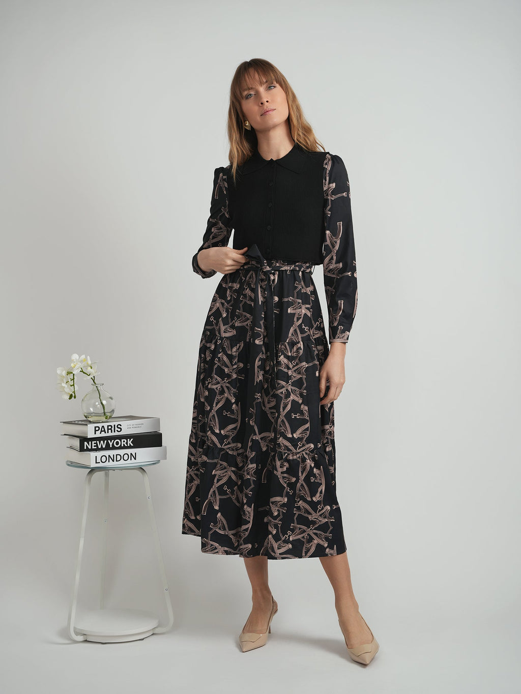 Cropped Midi Dress Set