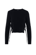 Cropped Double Tie Sweater