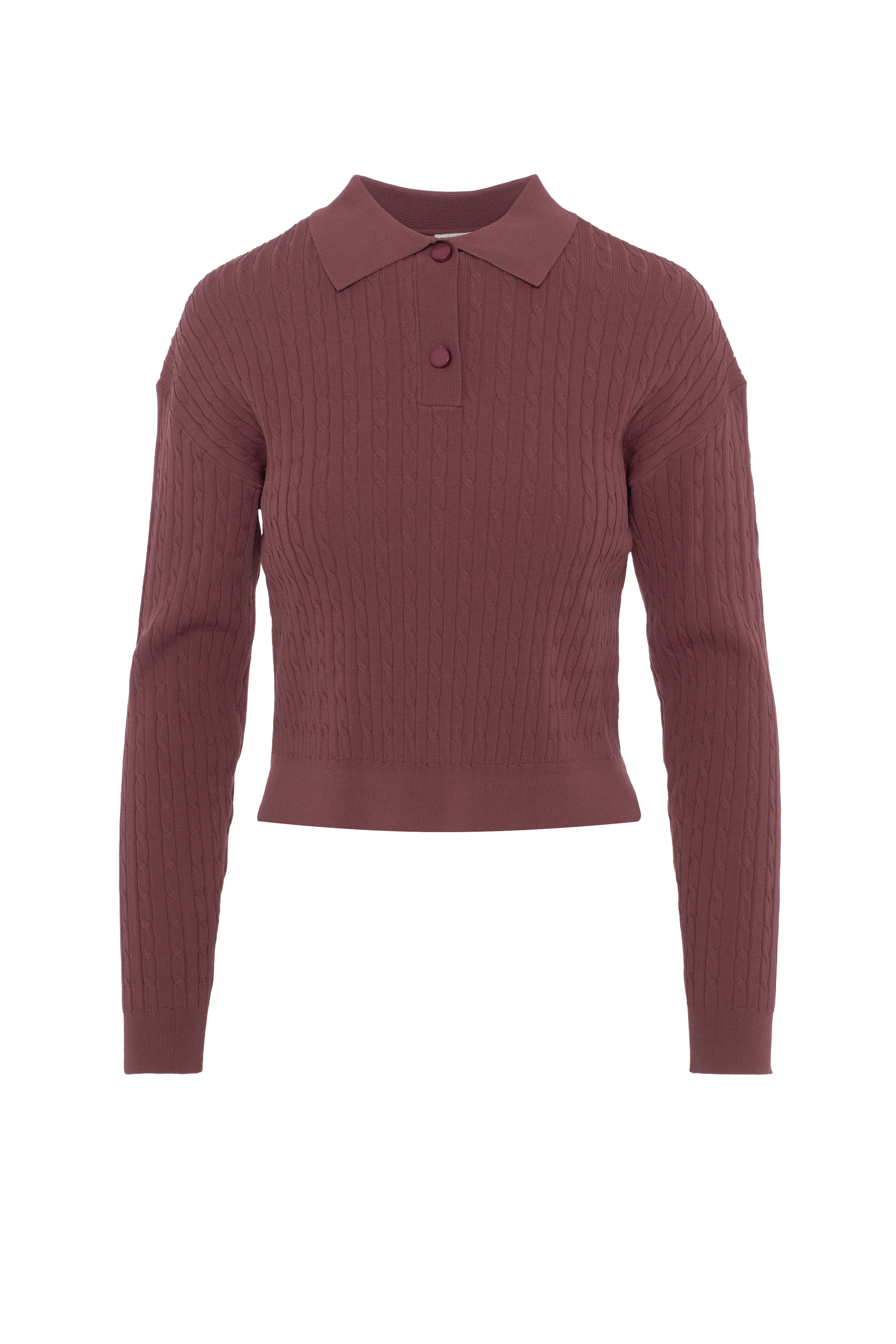Cropped Cable T Sweater