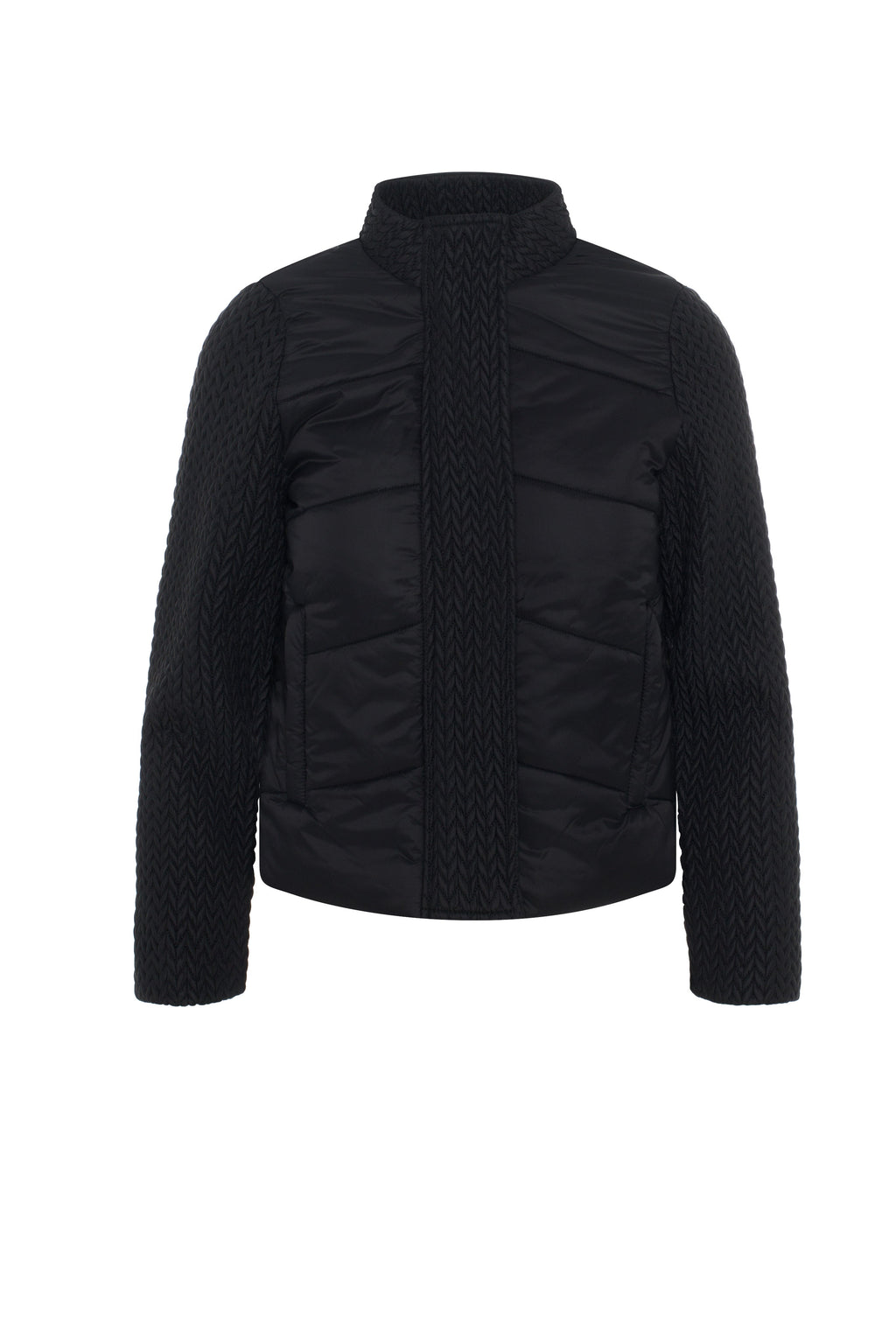 Quilted Braided Bomber Jacket