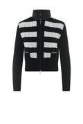 Striped Knit Quilt Cardigan