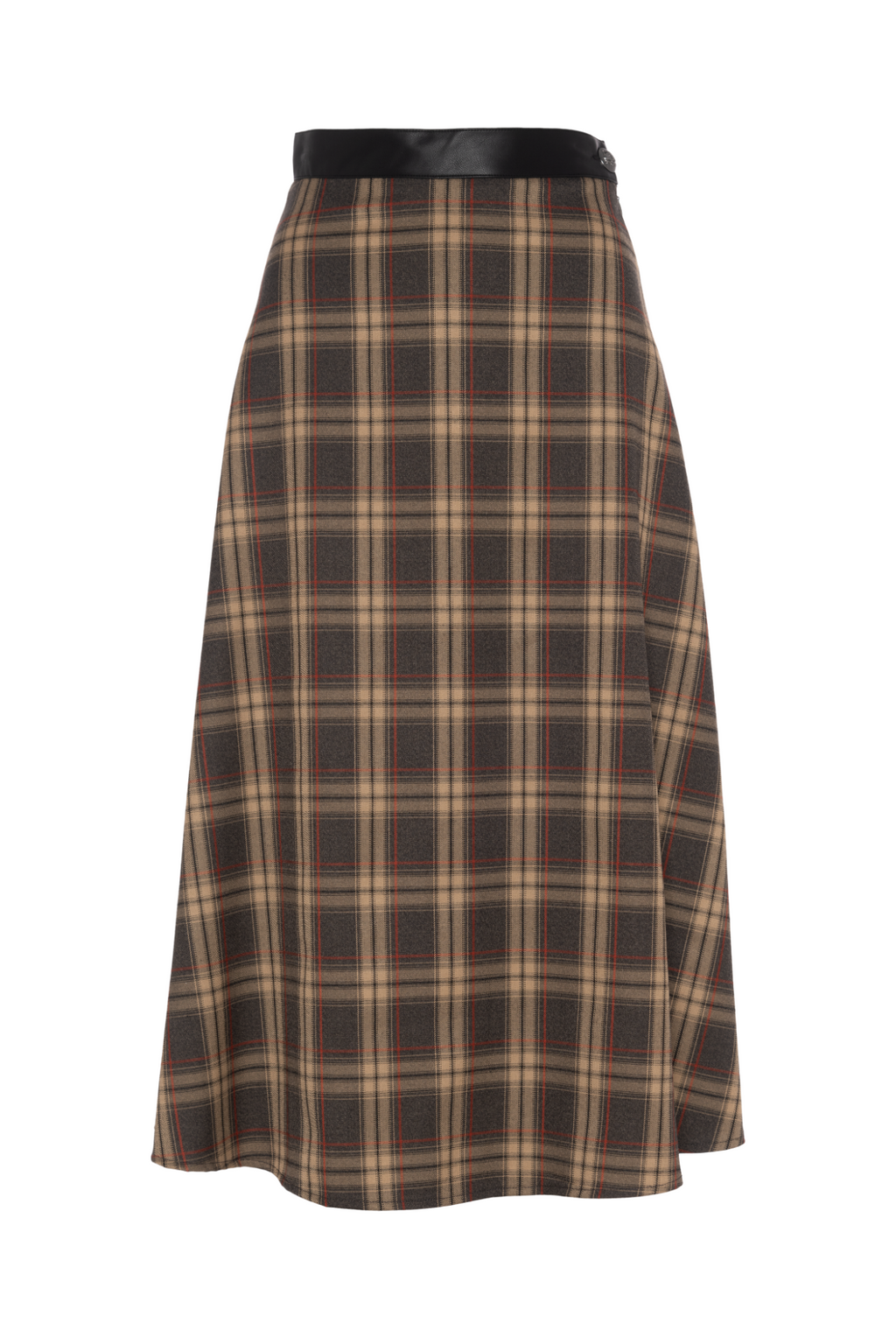 Plaid Midi Skirt