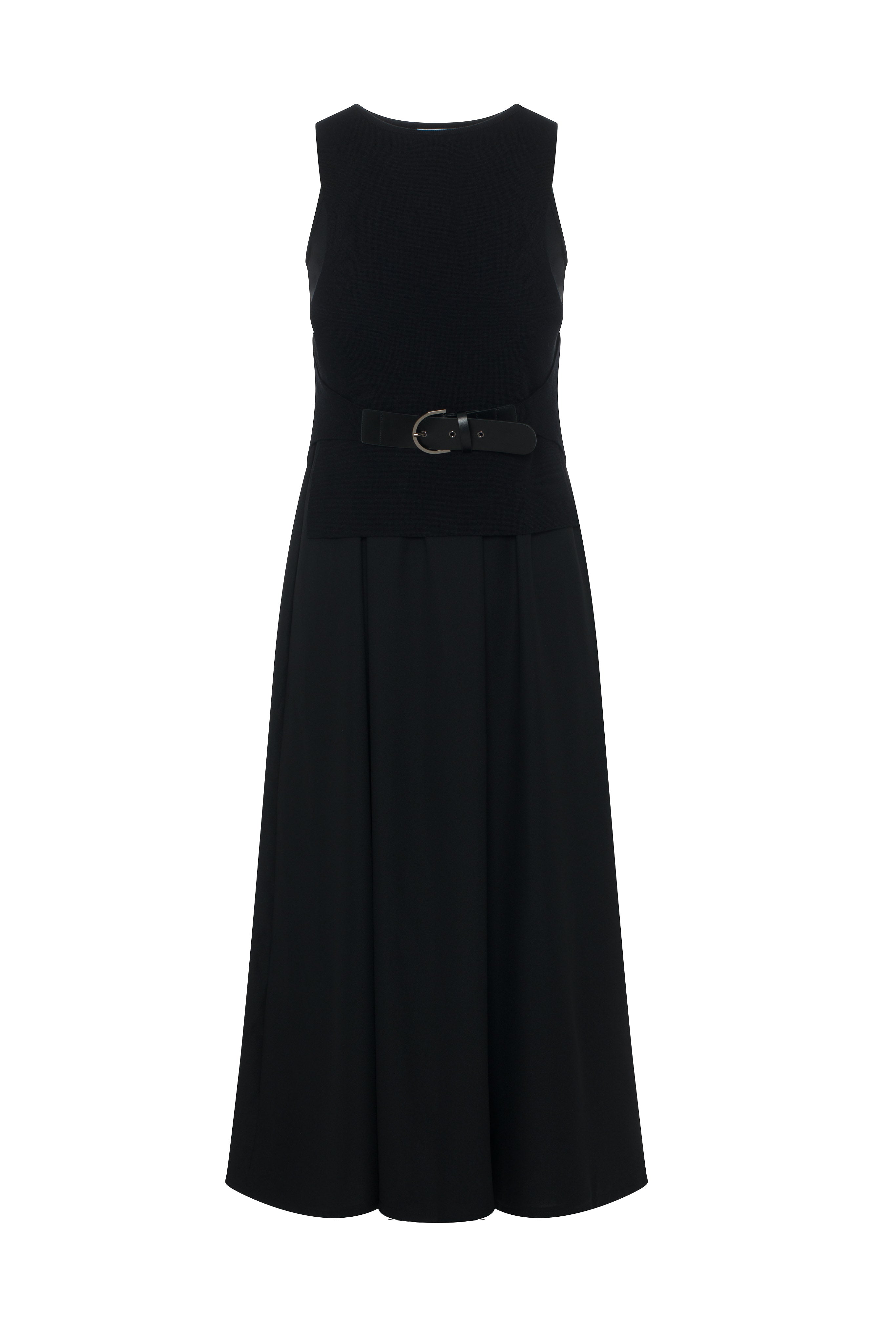 Belted Vest Crepe Jumper Combo