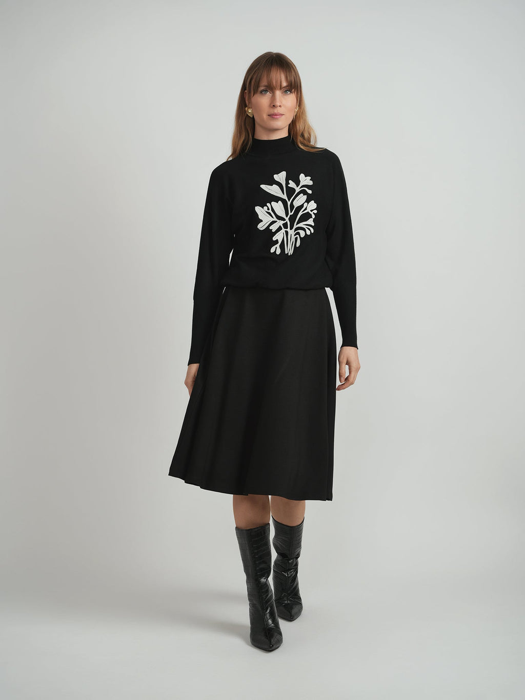Dolman Sweater With Print