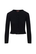 Wide Rib Cropped Knit Cardigan