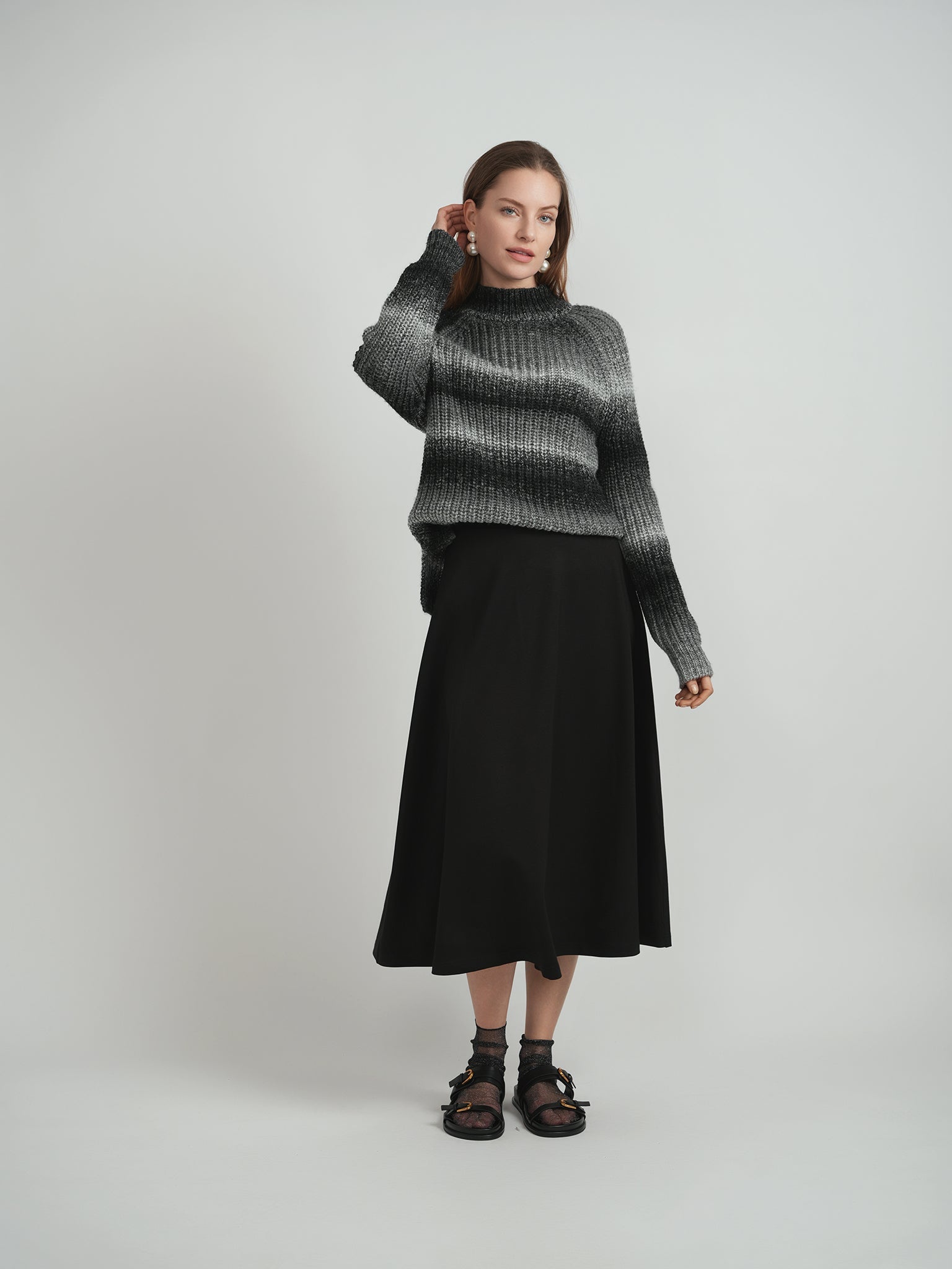 Full Needle Multi Striped Sweater