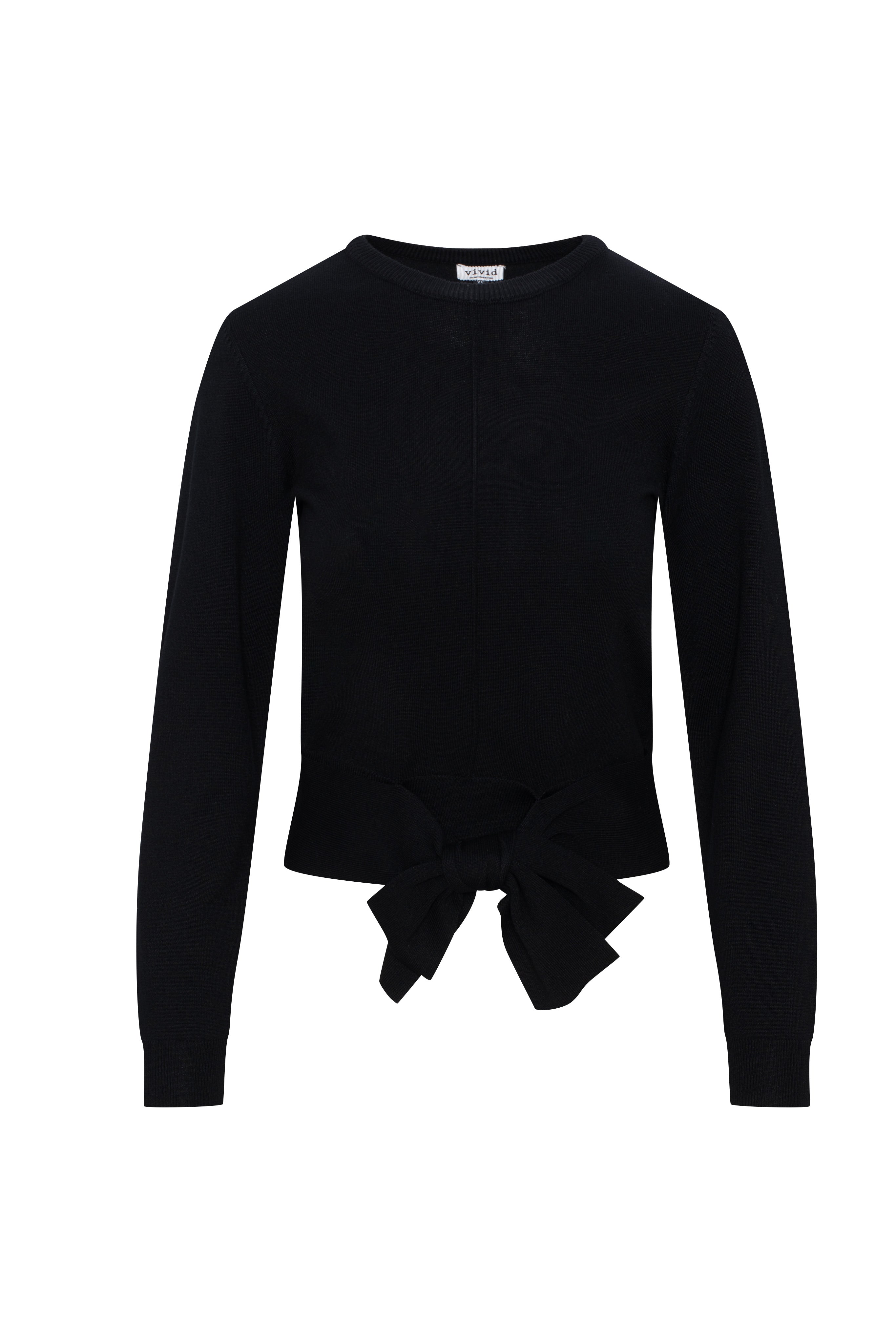Crew Neck Tie Sweater