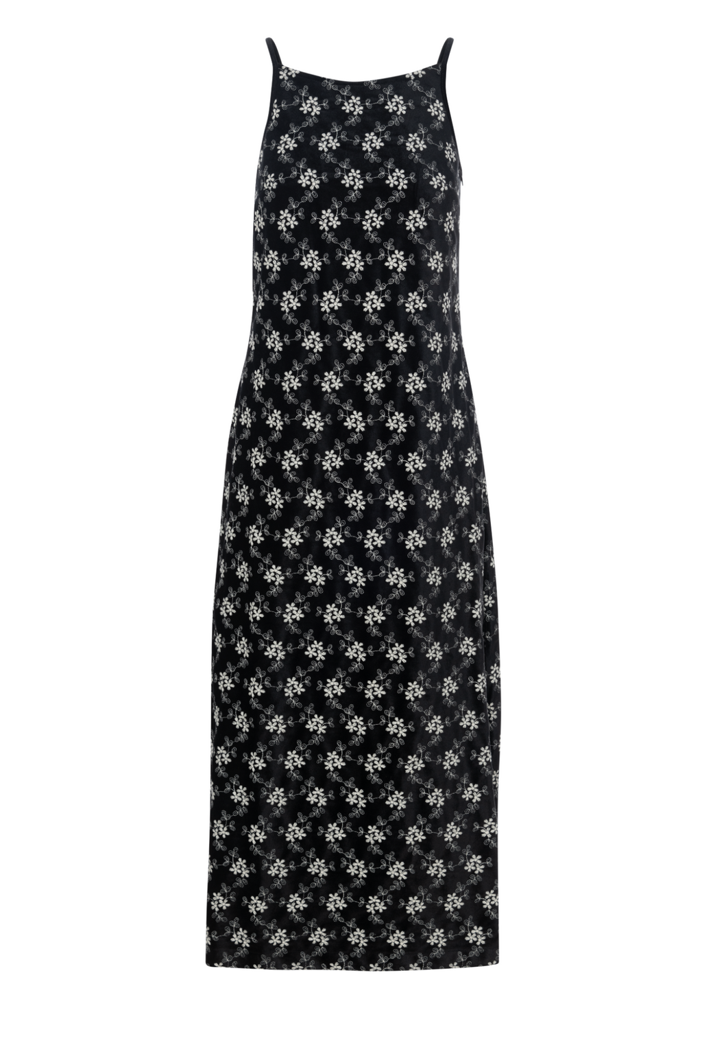 Velvet Embroidered Midi Jumper