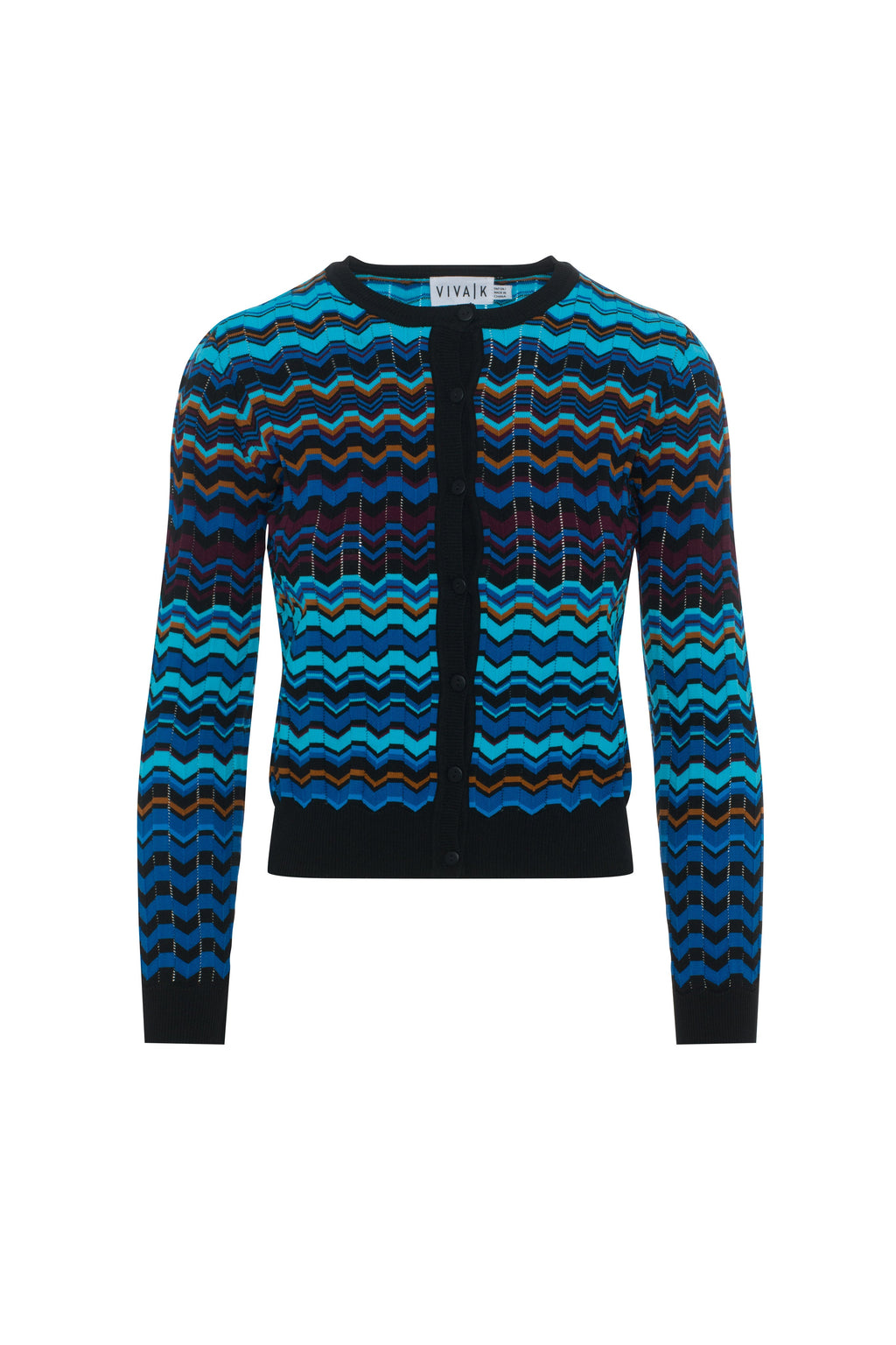 Crochet Multi Color Chevron Cardigan