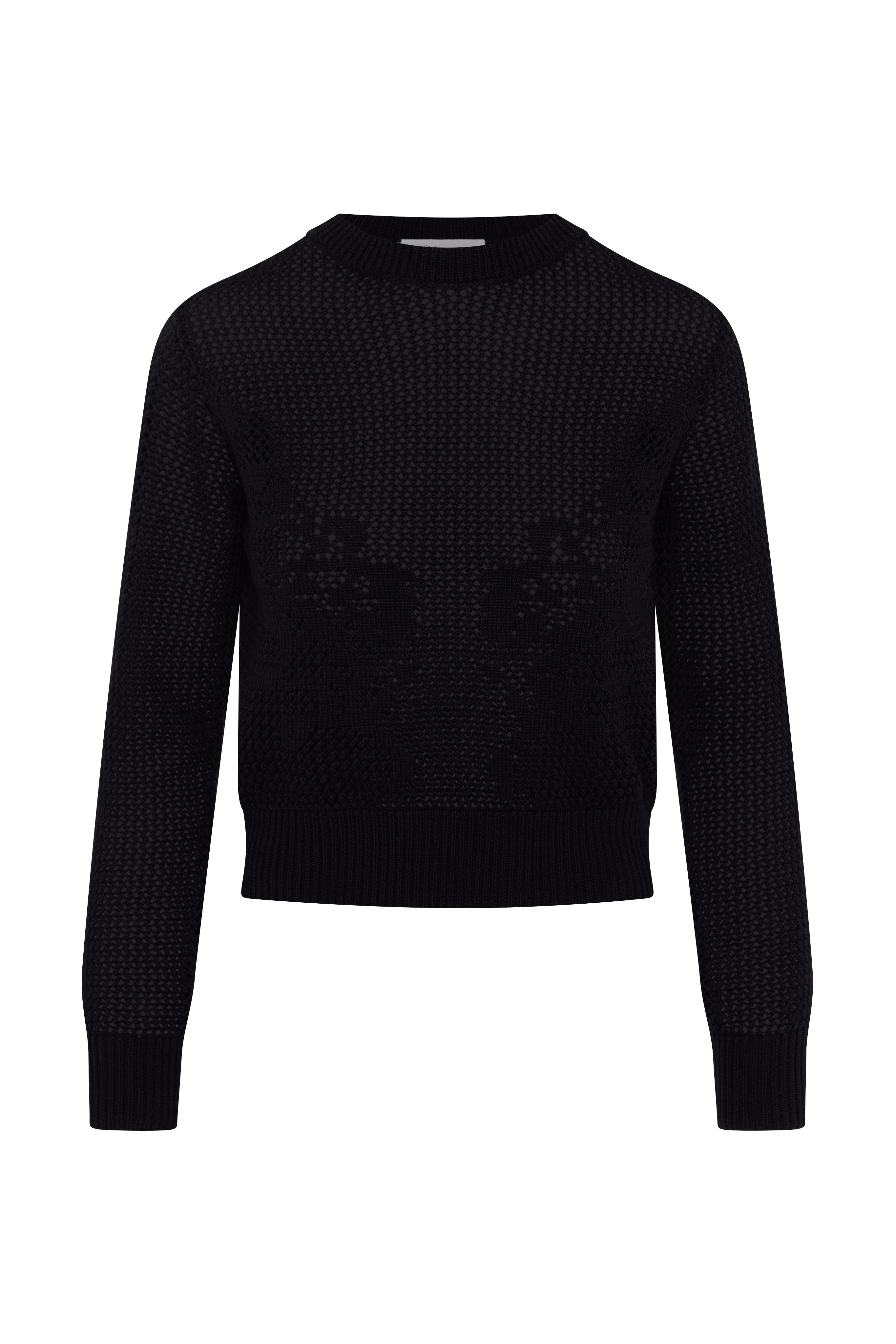 Crochet Design Cropped Sweater