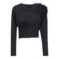 Cropped Flower Cardigan