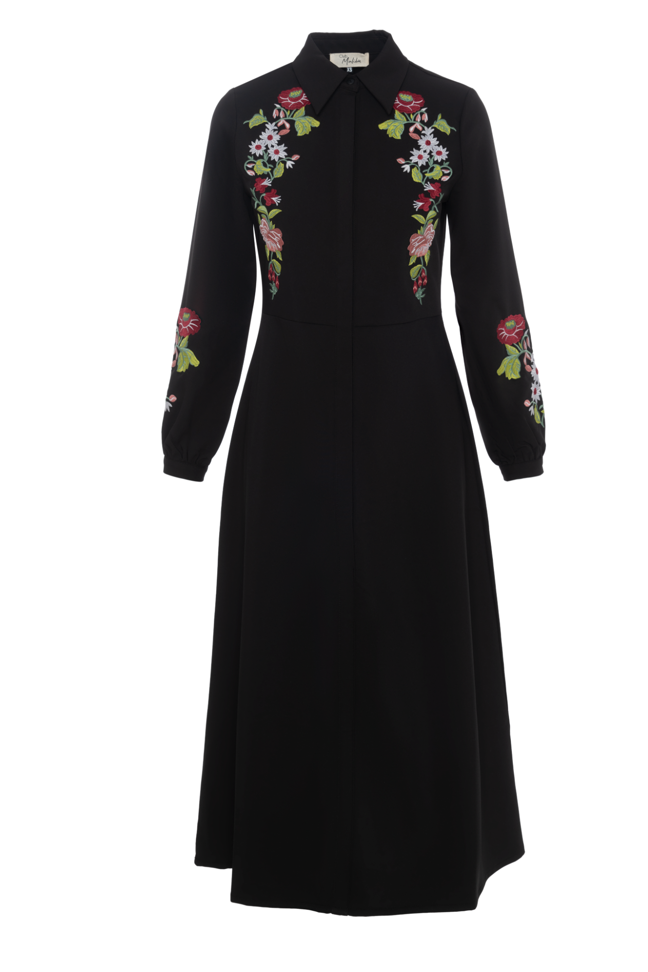 Embroidered Shirt Dress