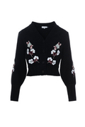 Embroidered Cropped Cardigan