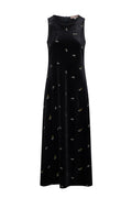 Embroidered Velour Maxi Jumper