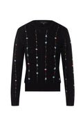 Embroidered Cable Sweater